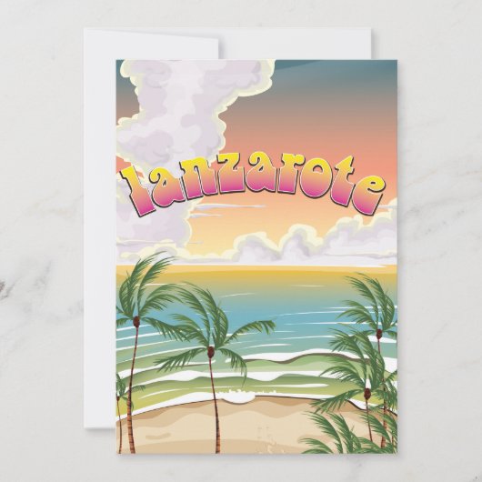 Reisposter voor strandstransport Lanzarote (Voorkant)