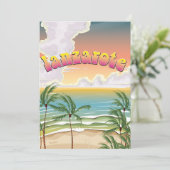 Reisposter voor strandstransport Lanzarote (Staand voorkant)