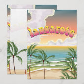 Reisposter voor strandstransport Lanzarote (Voorkant / Achterkant)