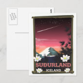 Reisposter voor Suðurland IJsland Briefkaart (Voorkant / Achterkant)