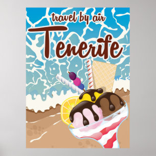 Reisposter voor Tenerife cartoon Poster
