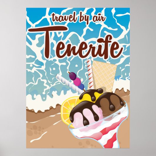 Reisposter voor Tenerife cartoon Poster (Voorkant)