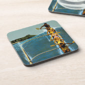 Reisposter voor United Air Lines naar Hawaï Bier Onderzetter (Linkerzijde)