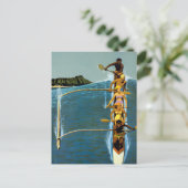 Reisposter voor United Air Lines naar Hawaï Briefkaart (Staand voorkant)