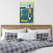 Reisposter voor United Air Lines naar Hawaï Canvas Afdruk (Insitu (Slaapkamer))