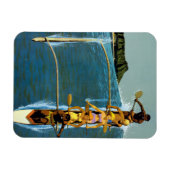 Reisposter voor United Air Lines naar Hawaï Magneet (Horizontaal)