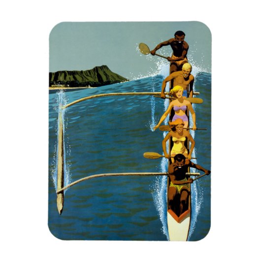 Reisposter voor United Air Lines naar Hawaï Magneet (Verticaal)