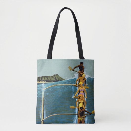 Reisposter voor United Air Lines naar Hawaï Tote Bag (Voorkant)