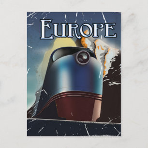 Reisposter voor vakantie in Europa Briefkaart
