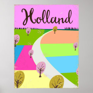 Reisposter voor velden in Nederland Poster