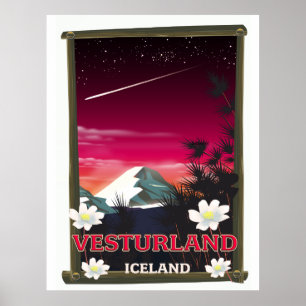 reisposter voor vesturland IJsland Poster