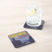 Reisposter voor vluchten van Trans World Airlines Bier Onderzetter (Rechterzijde)