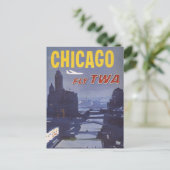 Reisposter voor vluchten van Trans World Airlines Briefkaart (Staand voorkant)