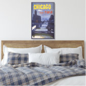 Reisposter voor vluchten van Trans World Airlines Canvas Afdruk (Insitu (Slaapkamer))