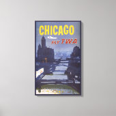 Reisposter voor vluchten van Trans World Airlines Canvas Afdruk (Voorkant)