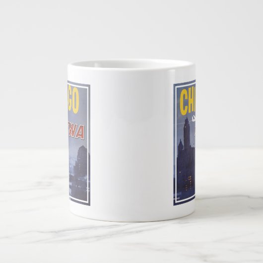 Reisposter voor vluchten van Trans World Airlines Grote Koffiekop (Voorkant)