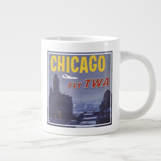 Reisposter voor vluchten van Trans World Airlines Grote Koffiekop (Rechts)