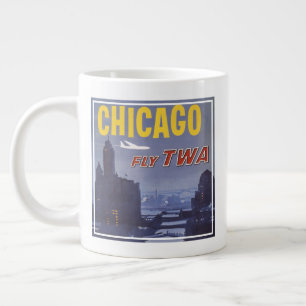 Reisposter voor vluchten van Trans World Airlines Grote Koffiekop