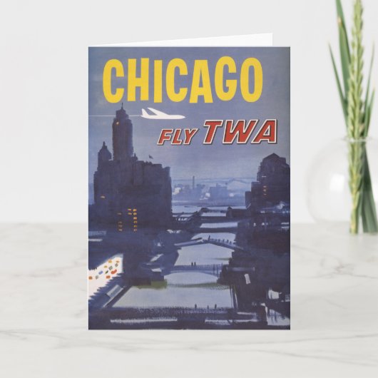 Reisposter voor vluchten van Trans World Airlines Kaart (Voorkant)