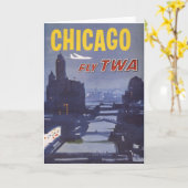 Reisposter voor vluchten van Trans World Airlines Kaart (Gele Bloem)