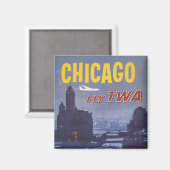 Reisposter voor vluchten van Trans World Airlines Magneet (Voorkant / Achterkant)