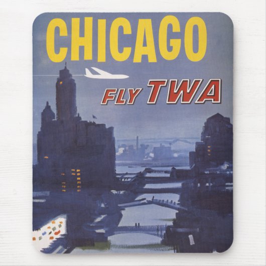 Reisposter voor vluchten van Trans World Airlines Muismat (Voorkant)