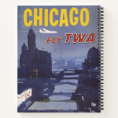 Reisposter voor vluchten van Trans World Airlines Notitieboek (Achterkant)