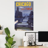 Reisposter voor vluchten van Trans World Airlines Poster (Thuiskantoor)