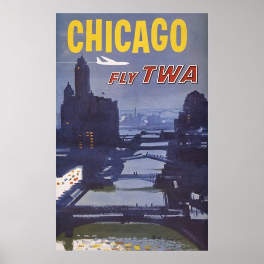 Reisposter voor vluchten van Trans World Airlines Poster (Voorkant)