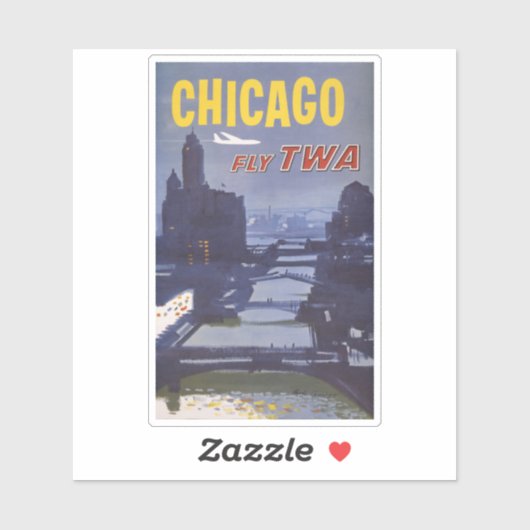 Reisposter voor vluchten van Trans World Airlines Sticker (Vel)