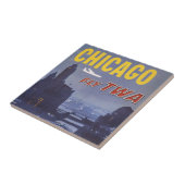 Reisposter voor vluchten van Trans World Airlines Tegeltje (Zijkant)