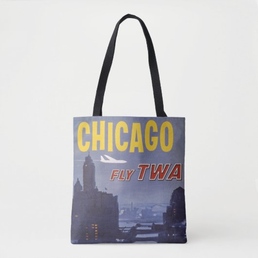 Reisposter voor vluchten van Trans World Airlines Tote Bag (Voorkant)