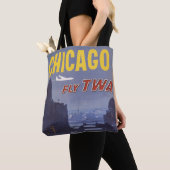 Reisposter voor vluchten van Trans World Airlines Tote Bag (Dichtbij)