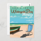 Reisposter voor Watergate Bay, -stijl Newquay Briefkaart (Voorkant / Achterkant)