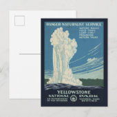 Reisposter voor Yellowstone National Park Briefkaart (Voorkant / Achterkant)