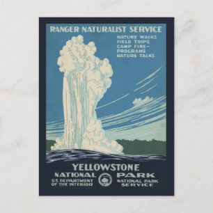 Reisposter voor Yellowstone National Park Briefkaart