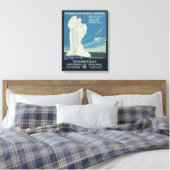 Reisposter voor Yellowstone National Park Canvas Afdruk (Insitu (Slaapkamer))