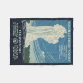 Reisposter voor Yellowstone National Park Fleece Deken (Voorkant (Horizontaal))