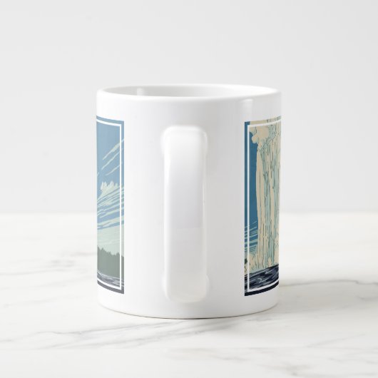Reisposter voor Yellowstone National Park Grote Koffiekop (Achterkant)