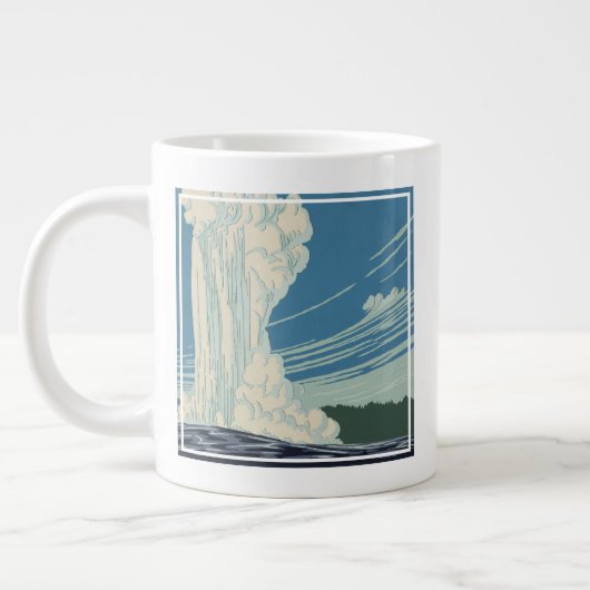 Reisposter voor Yellowstone National Park Grote Koffiekop (Links)