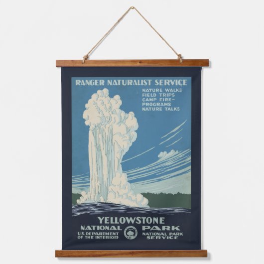 Reisposter voor Yellowstone National Park Hangend Wandkleed (Voorkant)