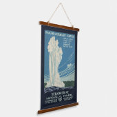 Reisposter voor Yellowstone National Park Hangend Wandkleed (Gebogen)