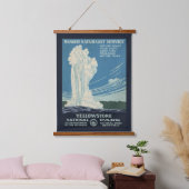Reisposter voor Yellowstone National Park Hangend Wandkleed (Slaapkamer)