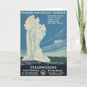 Reisposter voor Yellowstone National Park Kaart