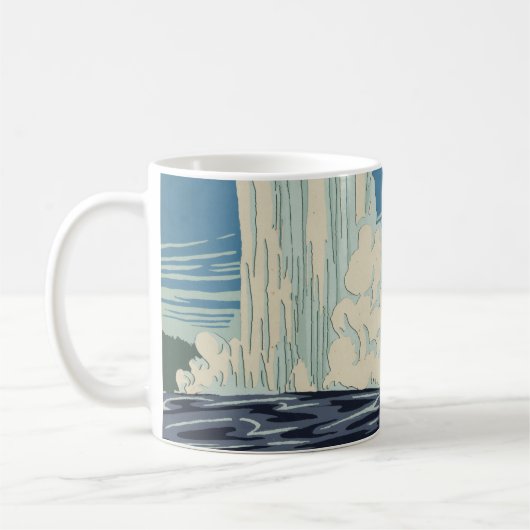 Reisposter voor Yellowstone National Park Koffiemok (Links)