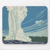 Reisposter voor Yellowstone National Park Muismat (Voorkant)