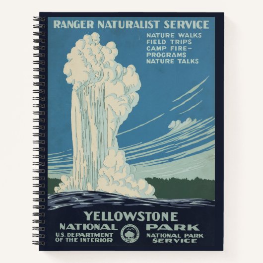Reisposter voor Yellowstone National Park Notitieboek (Voorkant)