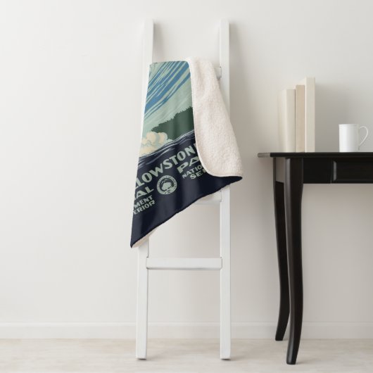 Reisposter voor Yellowstone National Park Sherpa Deken (In situ)