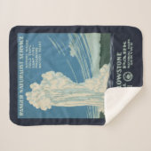 Reisposter voor Yellowstone National Park Sherpa Deken (Voorkant (horizontaal))