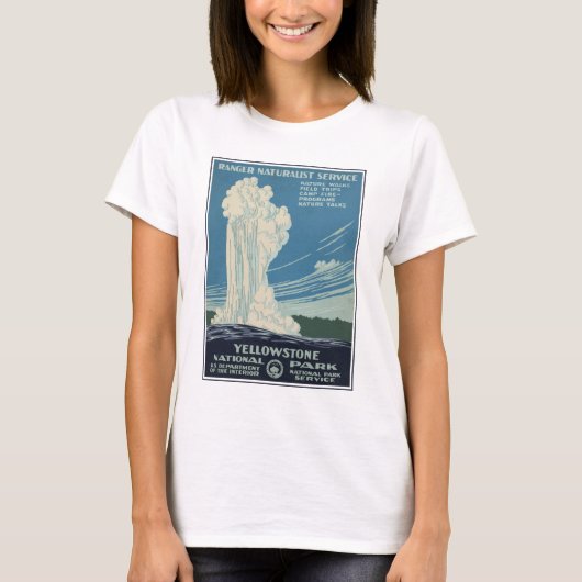 Reisposter voor Yellowstone National Park T-shirt (Voorkant)
